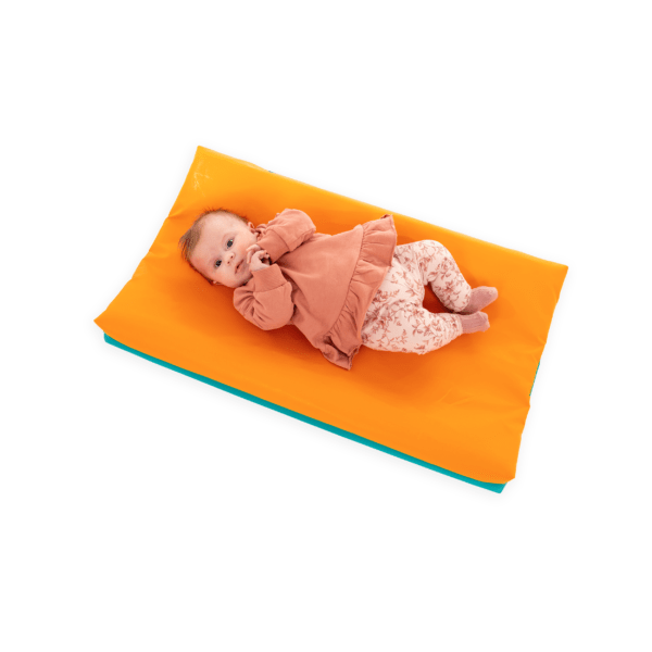 Premium Changing Mat - Aqua & Orange - Image 3