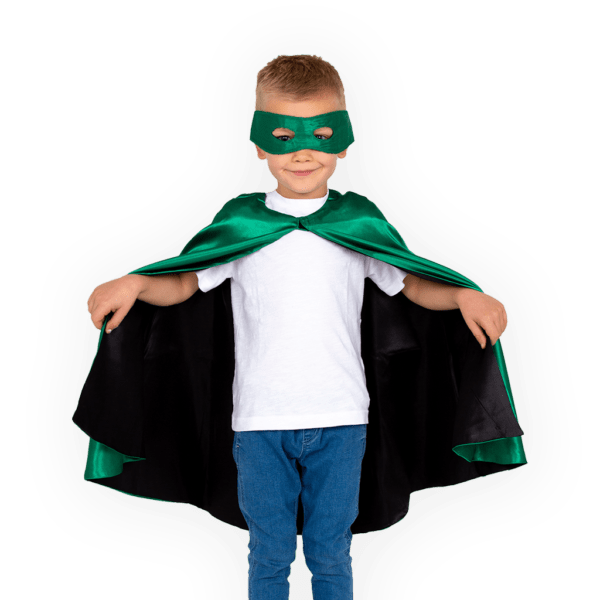 Reversible Superhero Cape Set - Green & Black