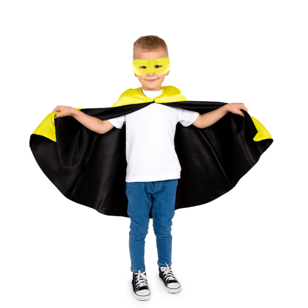 Reversible Superhero Cape Set - Yellow & Black - Image 2