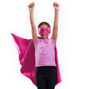 Reversible Superhero Cape Set - Pink & silver