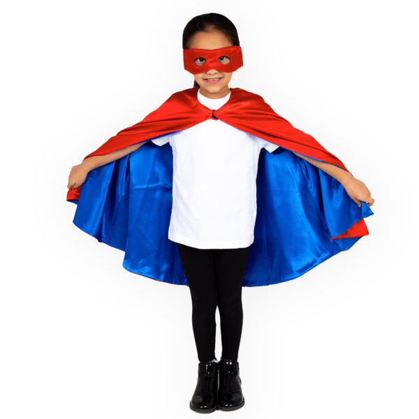 Reversible Superhero Cape Set - Red & Blue - Image 2