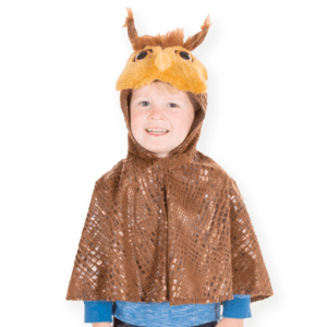 Brown Owl Hooded Cape for kids owl fancy dress.