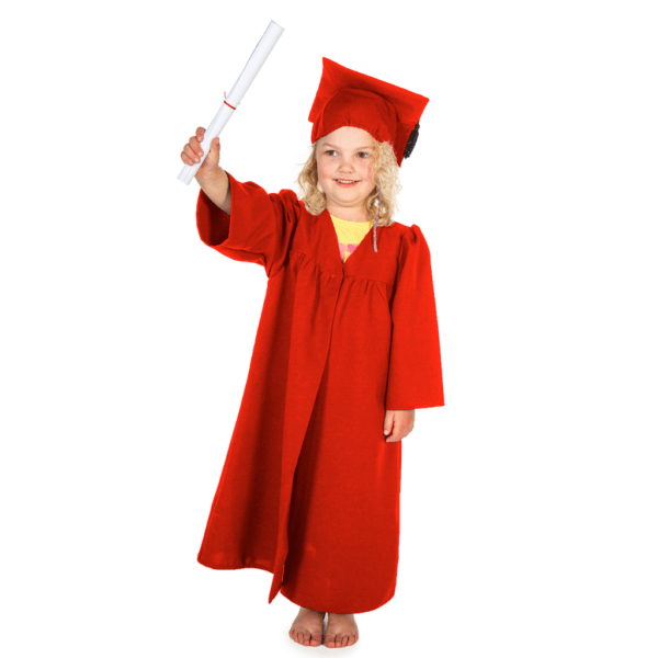 Graduation Gown Uniform Set - Red - Image 2