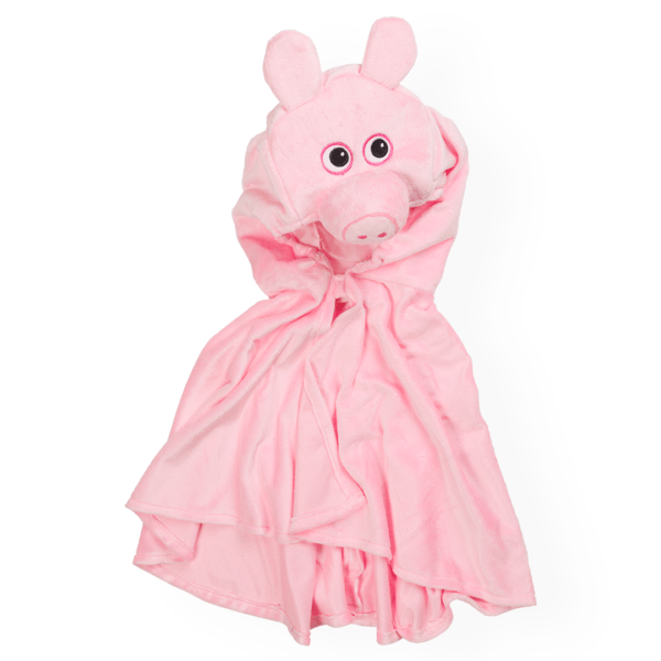 Pig Costume Cape with soft ears, padded snout with hand embroidered nose and eyes