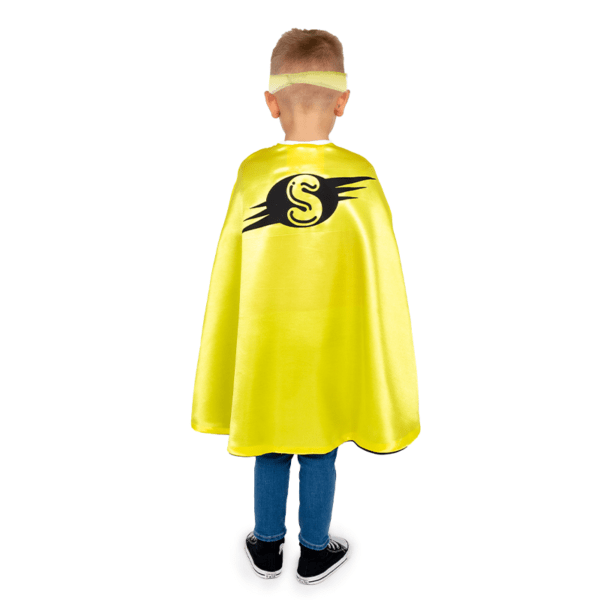 Reversible Superhero Cape Set - Yellow & Black - Image 3