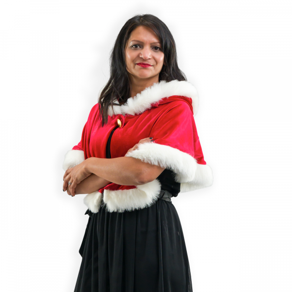 Adult Mrs Claus Cloak - Image 2