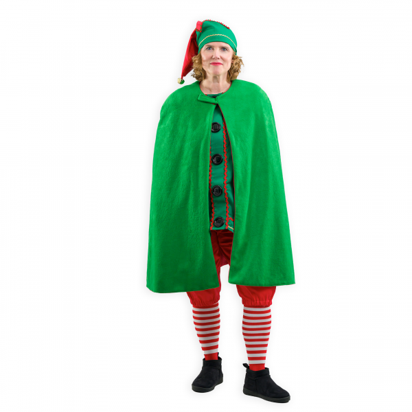 Adult Reversible Elf Christmas Cape - Image 2