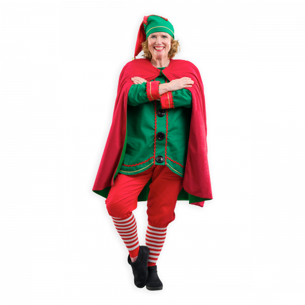 Adult Reversible Elf Christmas Cape