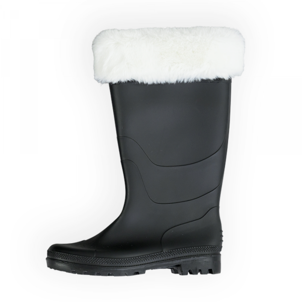 Adult Santa Claus Fur Trim Black Wellies - Image 2