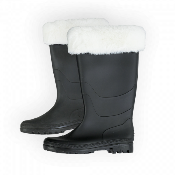 Adult Santa Claus Fur Trim Black Wellies